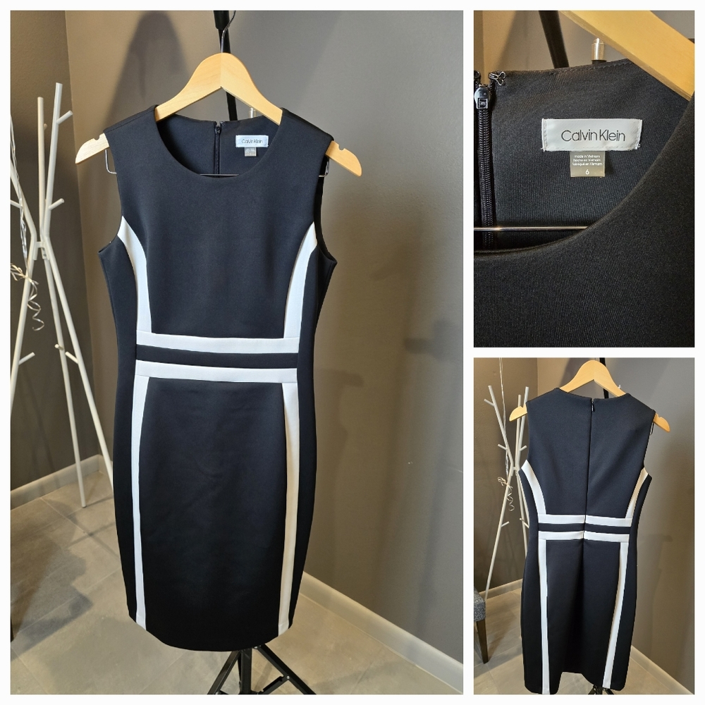 Calvin Klein Bodycon Black/White Dress